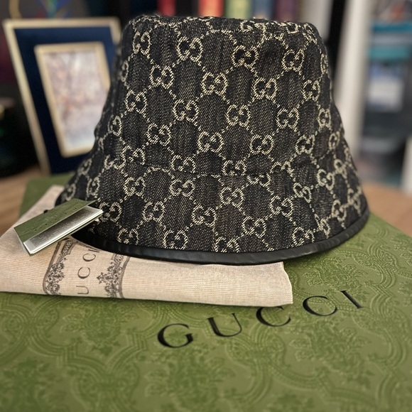 GUCCI Denim Bucket Hat Medium - Picture 4 of 5
